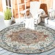 Cross-border retro round Persian carpet, stain-resistant, wear-resistant home bedroom bedside rug, coffee table hanging basket mat, balcony floor mat