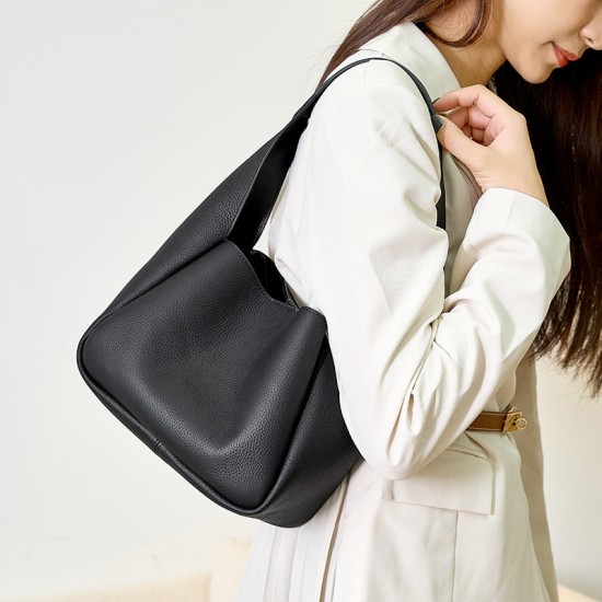 2022 Spring/Summer New Leather Top Grain Cowhide Women's Bags - Shoulder Carry, Crossbody, Trendy Large Capacity Women's Versatile Shoulder Bag