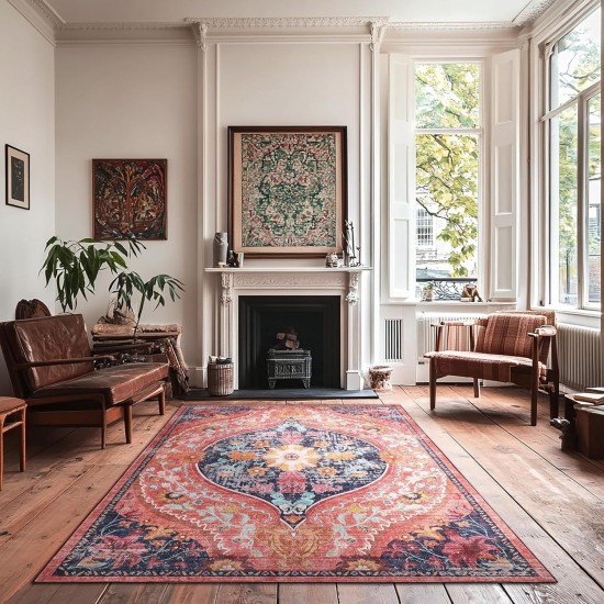 Cross-border Nordic Bohemian decorative large area rug, non-slip, stain-resistant, and wear-resistant wall-to-wall carpet for the living room