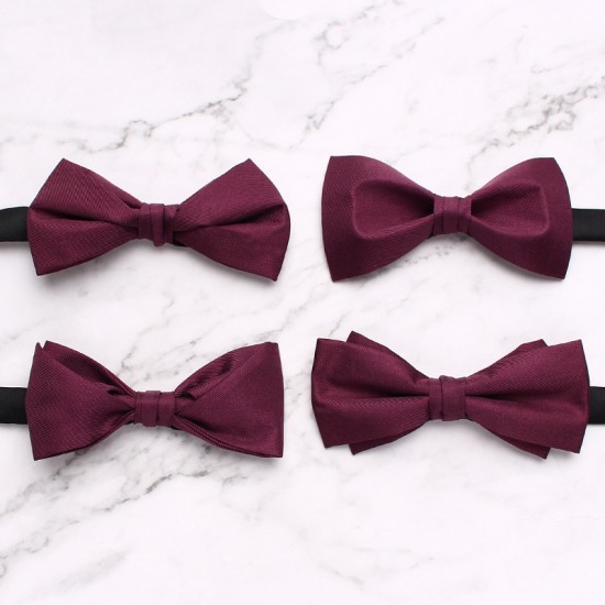 Lei'er men's silk groom's tie for wedding dress photography, Chinese-style personalized bow ties, fashionable burgundy bow ties in stock. Lei'er men's silk groom's tie for wedding dress photography, Chinese-style personalized bow ties, fashionable burgundy bow ties in stock.
