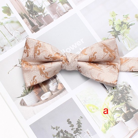 Men's bow tie, British striped business tie, Korean style, groom's wedding shirt, suit tie accessory.