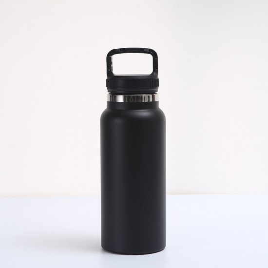 Hot-selling portable large-capacity thermos, spray-coated solid color, simple hiking kettle, portable car sports water bottle