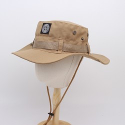 Western cowboy-style hiking bucket hat, outdoor mountaineering and fishing sun hat, trendy wide-brimmed bucket hat.