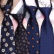 Blue business zipper ties, 8cm polyester casual jacquard casual tie, easy-pull tie manufacturers.