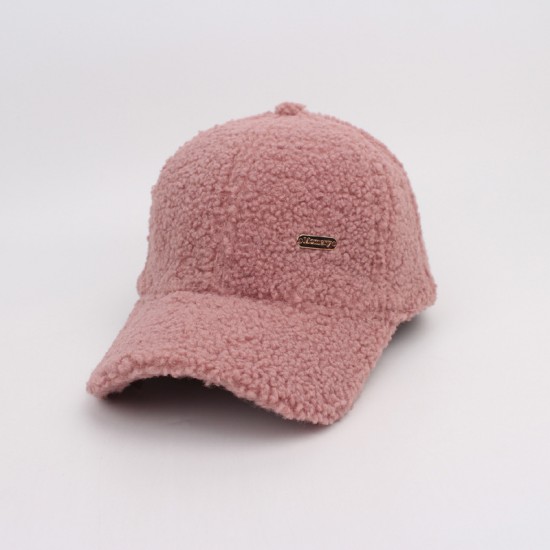 Autumn/Winter Colorblock Mickey Bear knitted wool hat for women, warm and versatile, cute plush earmuffs.