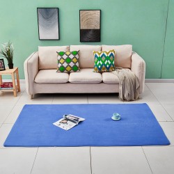 Simple solid color coral fleece rug, Nordic style living room coffee table mat, fresh and stylish, home bedside blanket, soft pet mat.