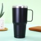 Amazon 304 stainless steel car cup with handle, vacuum double-layer Ice Cup, outdoor car-mounted large-capacity straw cup