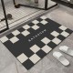 Checkerboard pattern bathroom soft diatom mud absorbent floor mats, non-slip quick-drying doormats for bathroom and toilet entrances Checkerboard pattern bathroom soft diatom mud absorbent floor mats, non-slip quick-drying doormats for bathroom and toilet entrances