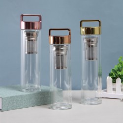 Factory-direct portable glass mugs, scald-resistant, high-temperature water mugs with filters, wholesale