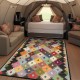 Cross-border vintage ethnic decorative carpet, stain-resistant and easy-care sofa blanket, living room wall-to-wall non-slip mat