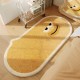 Cartoon bedroom bedside rug, funny expression cute plush bedside mat, long imitation cashmere carpet decorative mat