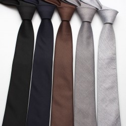 New 6cm formal business men's ties, professional groom's solid color hand-tied ties for weddings, suit accessories