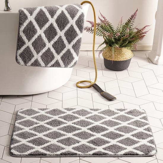 Cartoon imitation cashmere floor mats, absorbent bathroom doormats, non-slip floor mats for bathrooms Cross-border water doormats