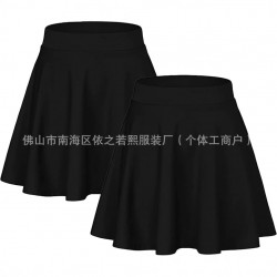 Amazon best-selling women's basic style multi-functional versatile stretch flared casual mini skating skirt
