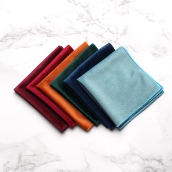 Velvet pocket squares, fashionable men's dress accessories, wedding party handkerchiefs, ready for wholesale from Shengzhou manufacturers.
