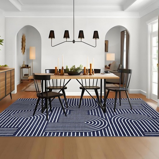 Simple striped living room carpet, home decorative, easy-care, stain-resistant, non-slip sofa blanket, bedroom bedside rug