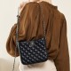 New commuter chain bag, small square bucket bag, genuine leather Chanel-style shoulder bag, luxurious crossbody bag
