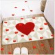 Cross-border Valentine's Day shaped faux cashmere floor mat, non-slip entrance bathroom doormat, easy-care bathroom doormat.