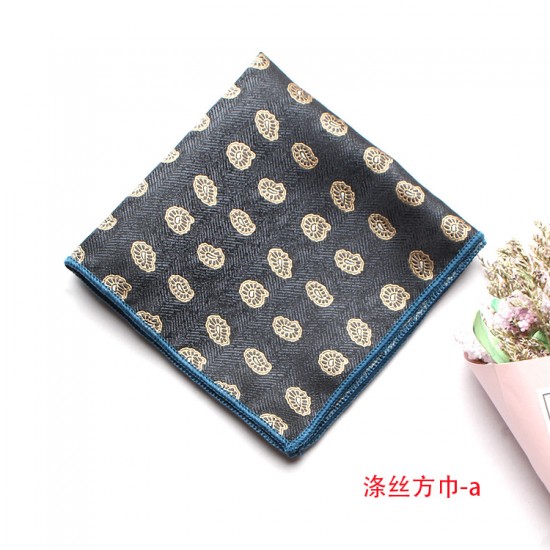 Men's formal business suit pocket square, patterned chest scarf, handkerchief, banquet small handkerchief, suit accessories, wholesaler