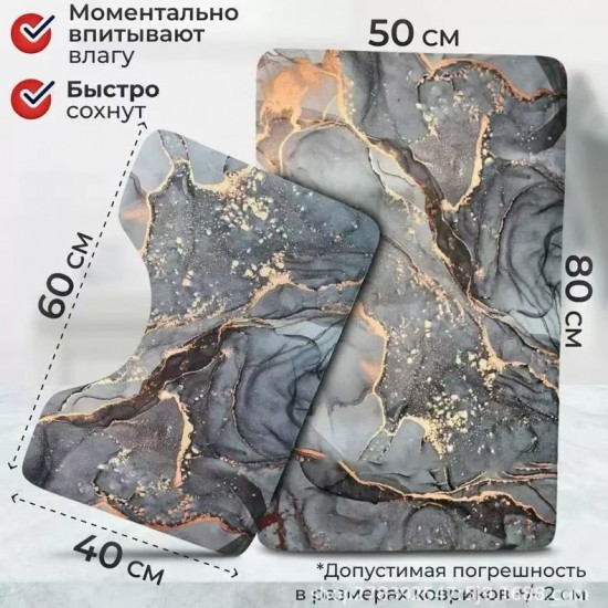 Cross-border TEMU cross-border marble diatom mud floor mats, non-slip and easy-care bathroom floor mats, wear-resistant entrance mats