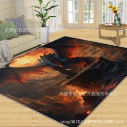 Temu cross-border new Nordic simple crystal velvet floor mats for living rooms and coffee tables. Easy-care large rugs