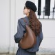 2025 new niche design, special-shaped crescent bag, half-circle bag. Women's shoulder bag, genuine leather crossbody tote bag