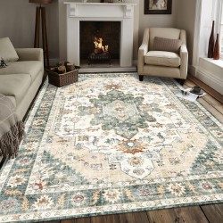 Cross-border vintage Persian carpet, home living room, non-slip and dust-resistant carpet, easy-care carpet for hotels and B&Bs
