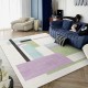 Modern geometric living room carpet, 3D printed sofa coffee table rug, horizontal wall-to-wall living room floor mat.