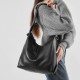 Genuine leather large-capacity stylish new Korean-style trendy solid color casual commuter shoulder tote bag Genuine leather large-capacity stylish new Korean-style trendy solid color casual commuter shoulder tote bag