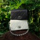 2025 summer new genuine leather women's bags, caviar pattern, Chanel-style diamond-patterned chain shoulder and crossbody bags, fashionable and versatile