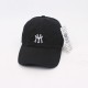Spring and summer baseball caps with small embroidered logos, soft-topped peaked caps, trendy brand sun hats for couples with solid colors