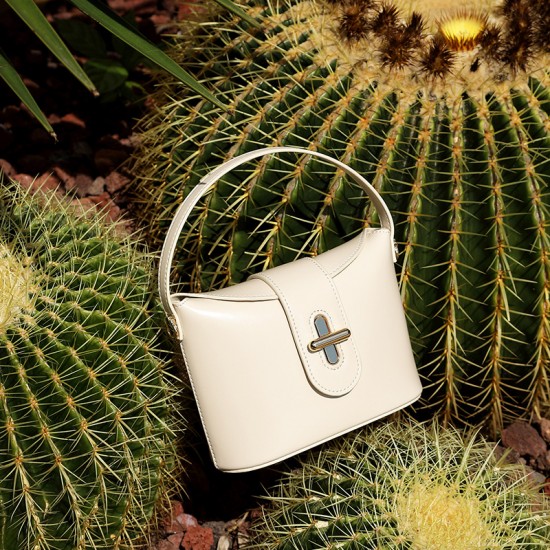 New trendy urban minimalist genuine leather women's bags, 2025 crossbody bags, light luxury niche premium capsule lock bags.