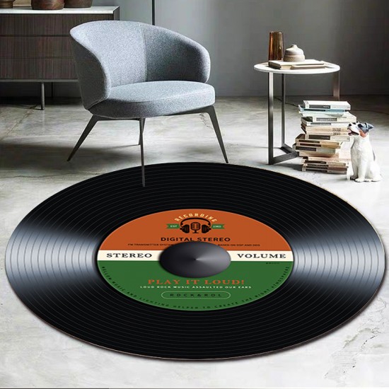 Cross-border round living room carpet. CD record creative carpet, simple chair mat, bedroom bedside mat