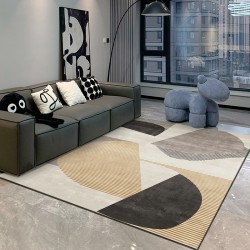 Simple geometric living room carpet, printed bedroom wall-to-wall rug Dirt-resistant floor mats for modern sofa and coffee table rugs.