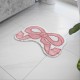 Amazon shaped bow faux cashmere floor mat, absorbent bathroom doormat, easy-care entrance doormat in stock.