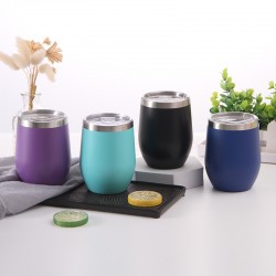 Custom New 12oz Sublimation Egg Cup, Stainless Steel Vacuum Wine Cup, Creative U-Shaped Pot-Bellied Egg Cup Wholesale