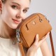 2025 new stylish mini coin purse for women, top-grain cowhide shoulder and crossbody bag for mothers.