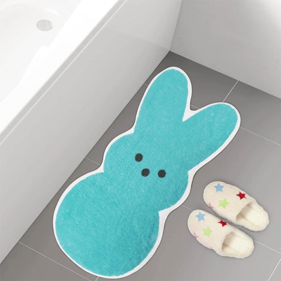 Cross-border Easter faux cashmere floor mat, cute bunny entrance doormat, Amazon TEMU entryway doormat in stock.