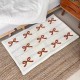 Girly bow faux cashmere floor mat, absorbent bathroom doormat, easy-care entrance doormat. Wholesale dropshipping