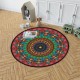 TEMU cross-border round Persian crystal velvet carpet for home decoration, hanging basket chair mat, easy-care bedside rug for the bedroom