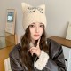 Winter and Autumn Knitted Bowknot Hat Thick Woolen Hat with Cute Cat Ears Warm Hat for Cold Weather Fall and Winter Trendy Hat Winter and Autumn Knitted Bowknot Hat Thick Woolen Hat with Cute Cat Ears Warm Hat for Cold Weather Fall and Winter Trendy Hat