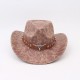 Overseas textured western cowboy hat with curved sides, smooth British-style jazz hat, retro gentleman's top hat, sun visor