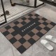 Checkerboard pattern bathroom soft diatom mud absorbent floor mats, non-slip quick-drying doormats for bathroom and toilet entrances Checkerboard pattern bathroom soft diatom mud absorbent floor mats, non-slip quick-drying doormats for bathroom and toilet entrances