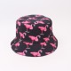 Spring/Summer outdoor beach vacation style coconut palm pattern bucket hat, versatile reversible bucket hat, sun protection