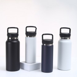 Hot-selling portable large-capacity thermos, spray-coated solid color, simple hiking kettle, portable car sports water bottle