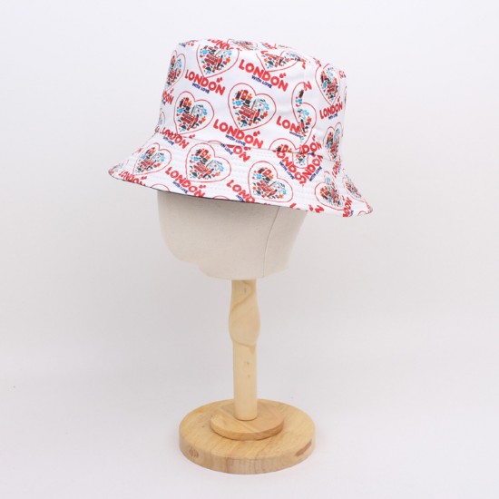 European and American style Union Jack bucket hat, reversible sun visor, personalized young couple's bucket hat for women