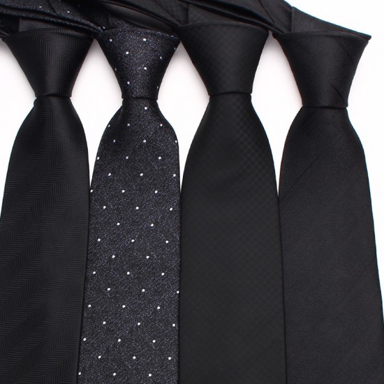 Black tie, cashew nut flower, British-Korean style, casual, small personalized pattern, 7cm jacquard tie, factory in stock Black tie, cashew nut flower, British-Korean style, casual, small personalized pattern, 7cm jacquard tie, factory in stock