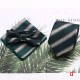 Men's tie sets, three-piece polyester striped tie, bow tie, and square handkerchief sets available Wholesale Suit Accessories