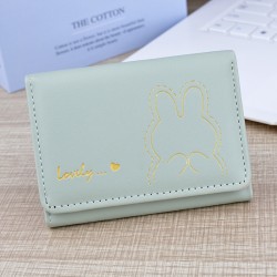 New men's wallet - short style wallet, zipper multi-card slot wallet, patch color men's youth horizontal style soft leather wallet