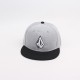 Volcom baseball cap, diamond-embroidered trendy cap, personalized flat-brim hip-hop sun hat, fashionable street dance hat.